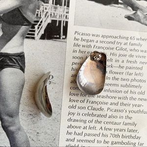 Vintage sterling silver “scoop” earrings